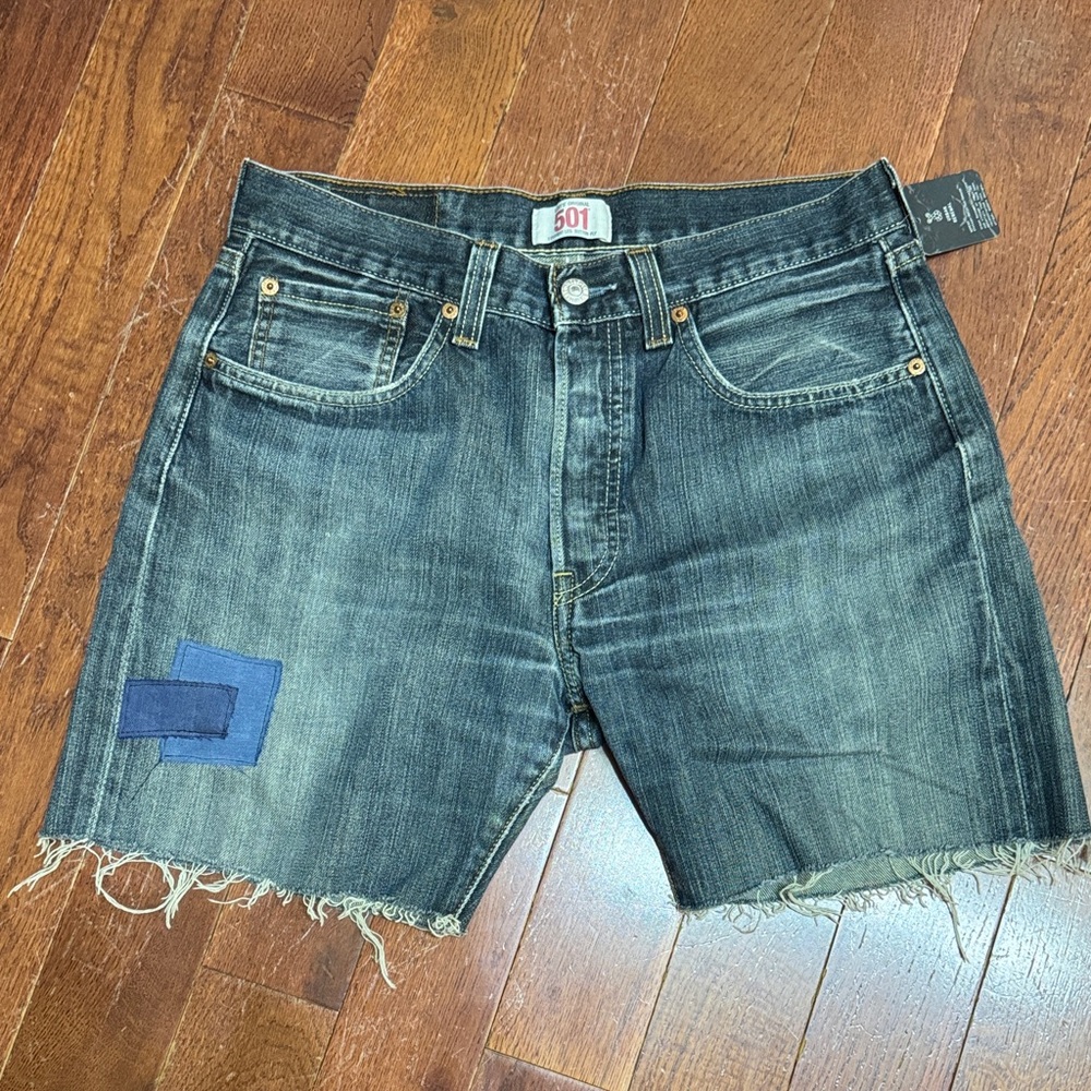 NWT Levi's 501 Upcycled Raw Hem‎ Jean Shorts by Urban Renewal (Size 6)
